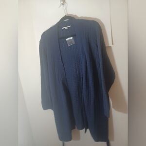Liz Claiborne Womens Open Front Navyblue Cardigan New No Tags Size XL